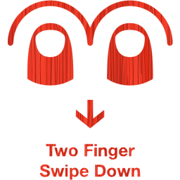 two finger swipe down 2 icon