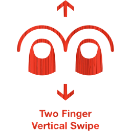 two finger vertical swipe 2 icon