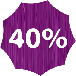 40 percent badge icon