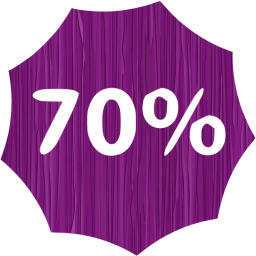 70 percent badge icon