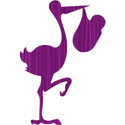 stork with bundle icon