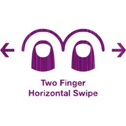 two finger horizontal swipe 2 icon