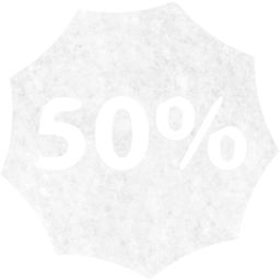 50 percent badge icon