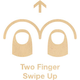 two finger swipe up 2 icon