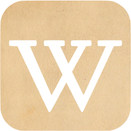 Vintage paper wikipedia icon - Free vintage paper site logo icons