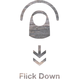 flick down 2 icon