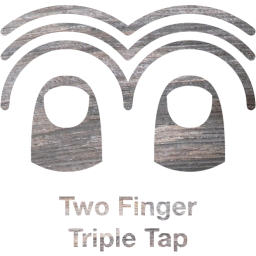 two finger triple tap 2 icon