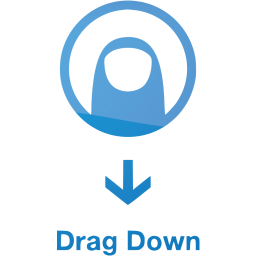 drag down 2 icon