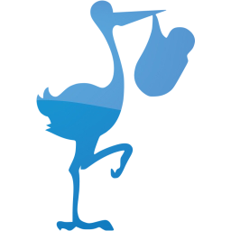 stork with bundle icon