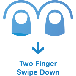 two finger swipe down 2 icon