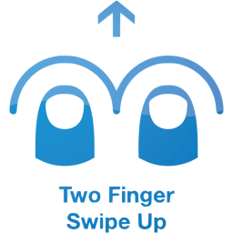 two finger swipe up 2 icon