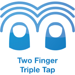 two finger triple tap 2 icon