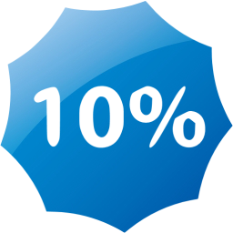 10 percent badge icon