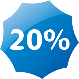 20 percent badge icon