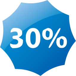 30 percent badge icon