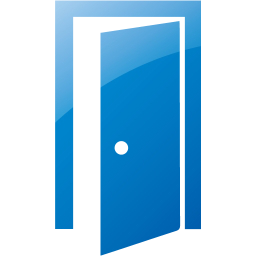 Web 2 blue door 8 icon - Free web 2 blue door icons - Web 2 blue icon set