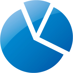 Web 2 blue pie chart icon - Free web 2 blue chart icons - Web 2 blue ...