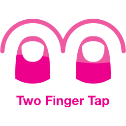 two finger tap 2 icon