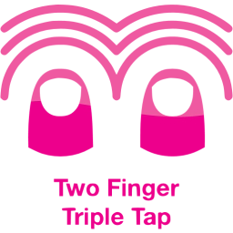 two finger triple tap 2 icon