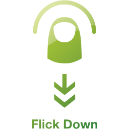 flick down 2 icon