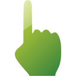 Web 2 Green One Finger Icon Free Web 2 Green Hand Icons Web 2 Green Icon Set