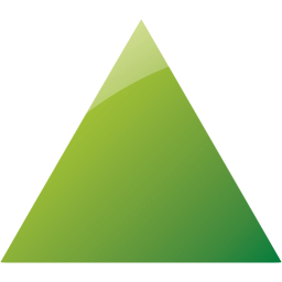 Web 2 green triangle icon - Free web 2 green shape icons 