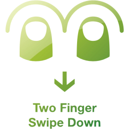 two finger swipe down 2 icon