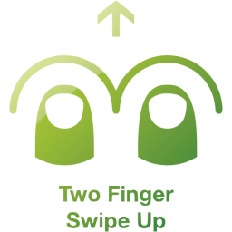 two finger swipe up 2 icon