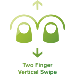 two finger vertical swipe 2 icon