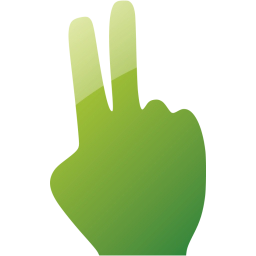 two fingers icon