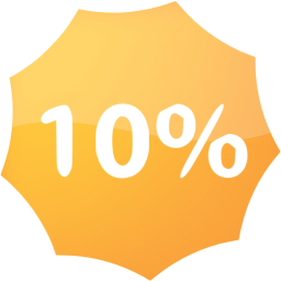 10 percent badge icon