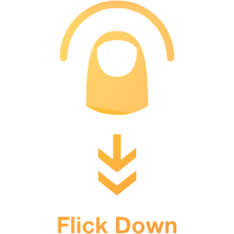 flick down 2 icon