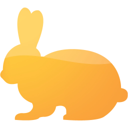 Web 2 orange 2 rabbit 2 icon - Free web 2 orange 2 animal icons - Web 2 ...