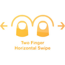 two finger horizontal swipe 2 icon