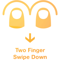 two finger swipe down 2 icon