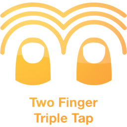 two finger triple tap 2 icon
