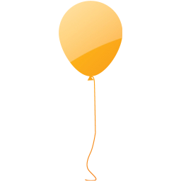 Web 2 orange balloon 2 icon - Free web 2 orange party icons - Web 2 ...