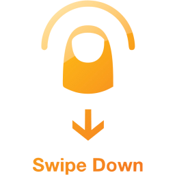 swipe down 2 icon