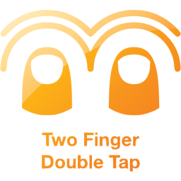 two finger double tap 2 icon