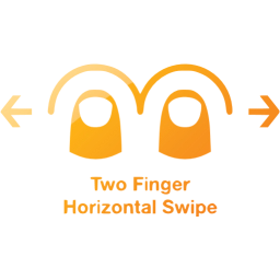 two finger horizontal swipe 2 icon