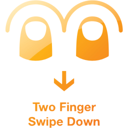 two finger swipe down 2 icon