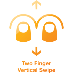 two finger vertical swipe 2 icon