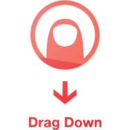 drag down 2 icon