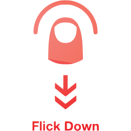 flick down 2 icon