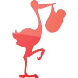 stork with bundle icon