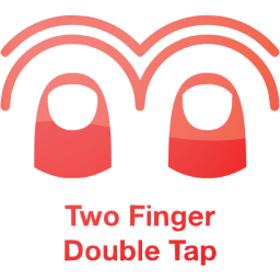 two finger double tap 2 icon