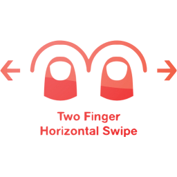 two finger horizontal swipe 2 icon