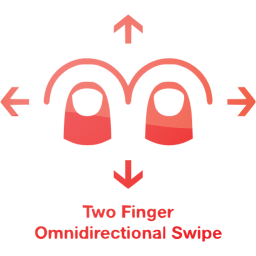 two finger omnidirectional swipe 2 icon