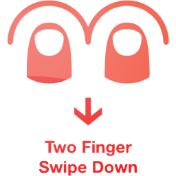 two finger swipe down 2 icon
