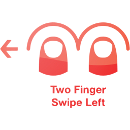 two finger swipe left 2 icon